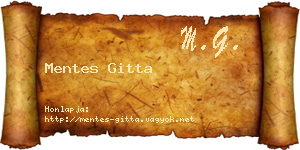 Mentes Gitta névjegykártya